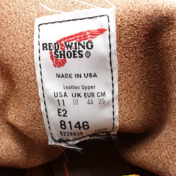 NEW Red Wing 8146 Roughneck 6-Inch Moc Toe Boots WIDE 2E Men\'s Brown Made in USA main image 4